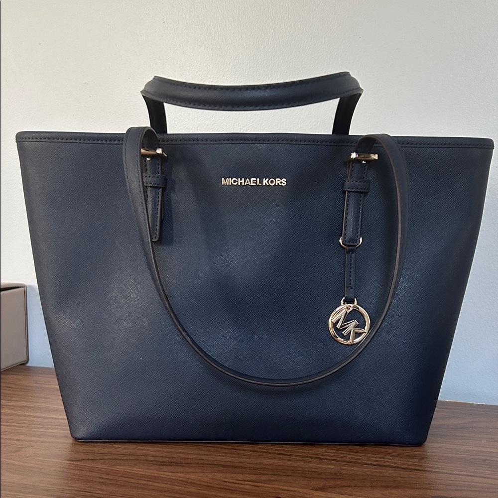 Michael Kors Dark Blue Tote Bag